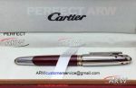 Perfect Replica New Cartier Panthere Red & Silver Rollerball Pen Perfect Gift